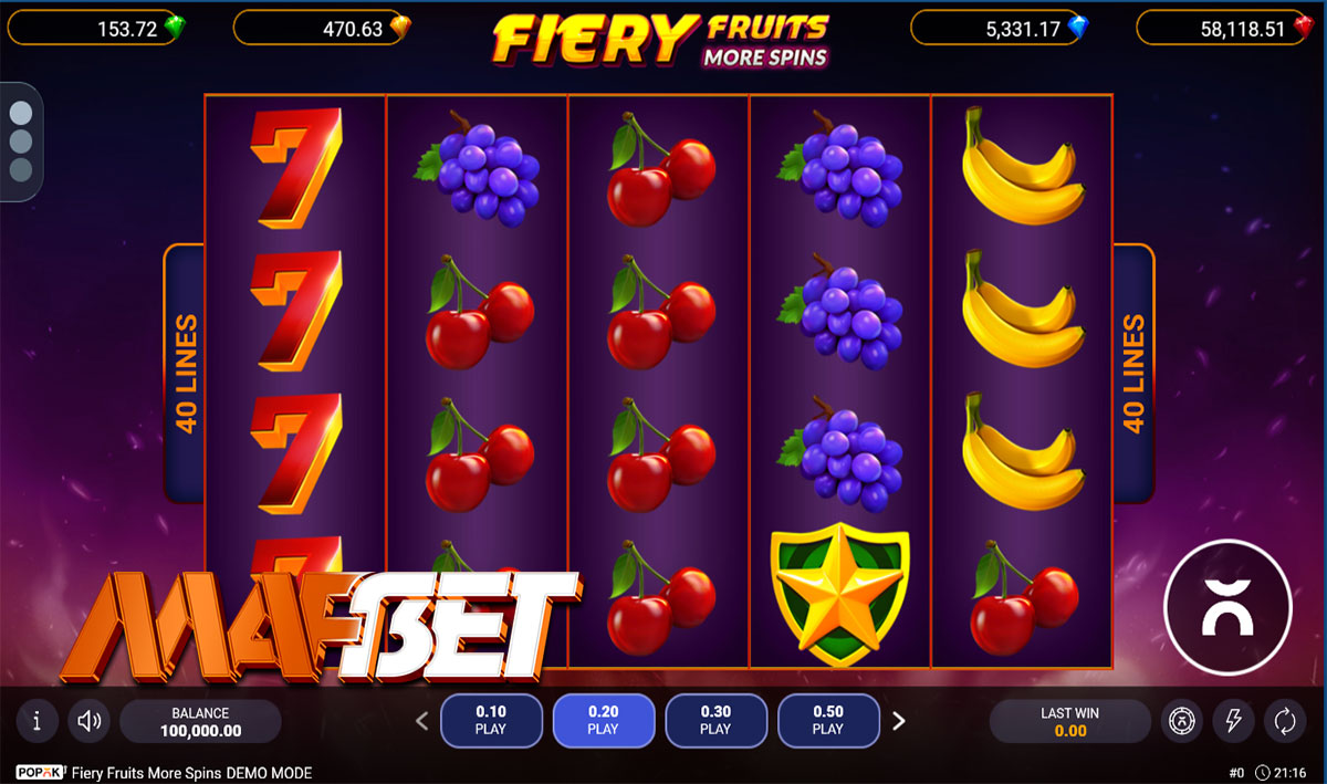 یاری Fiery Fruits More Spins