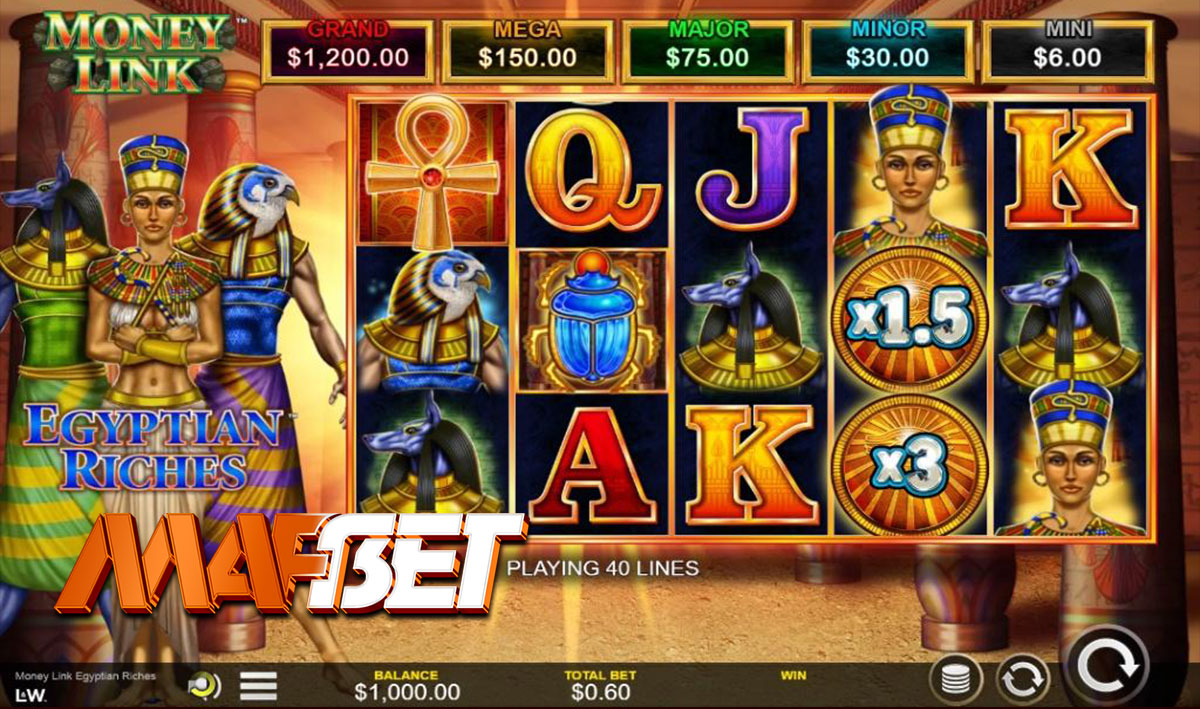 یاری Egypt Coin Link (3×3 Running Wins)